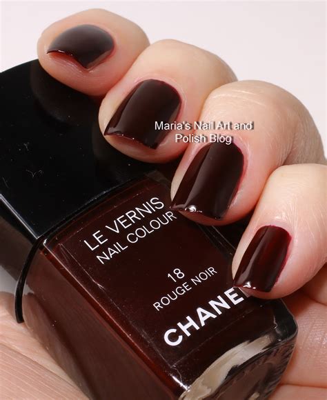 vernis chanel 18 rouge noir|Chanel Rouge Noir (18) Le Vernis Nail Colour Swatches.